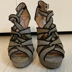 Glitter Heeled Sandals